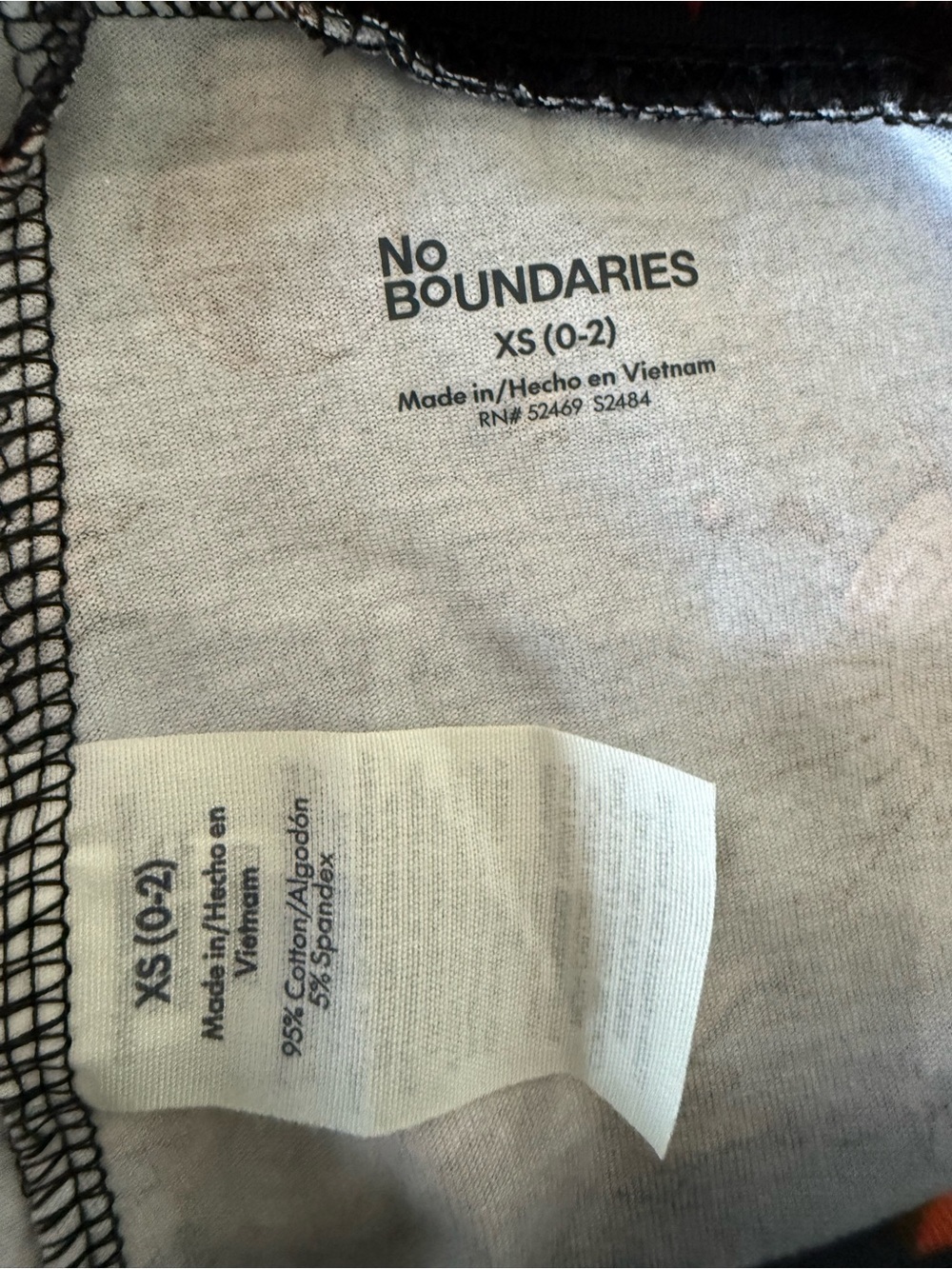 No Boundaries Black Cotton Tee - XS - Picture 5 of 5